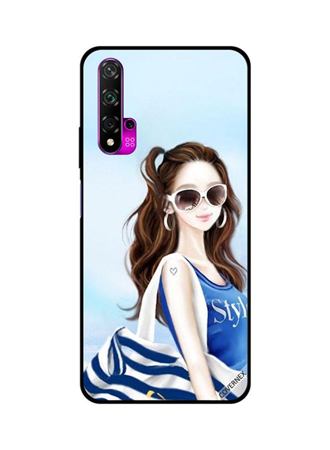 Covernex Protective Case Cover For Huawei Nova 5T Blue Shirt Style
