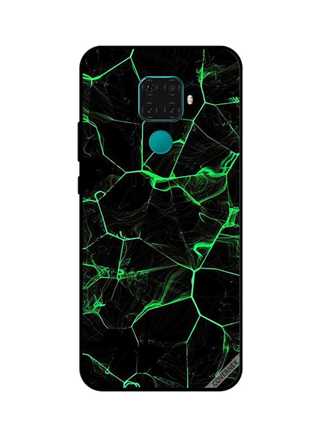 Covernex Protective Case Cover For Huawei Nova 5i Pro Green Waves Pattern 