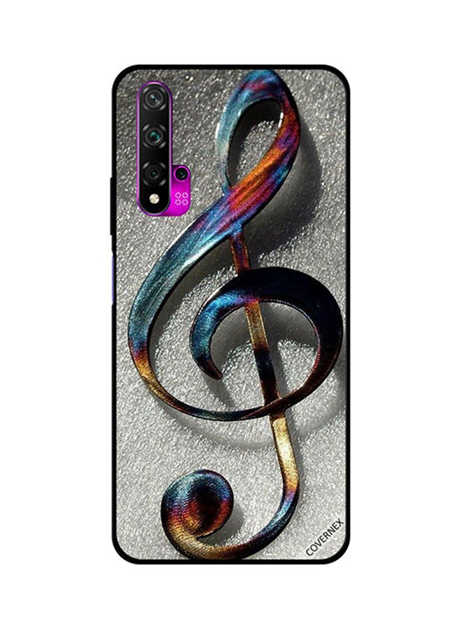 غطاء حماية واقٍ لهاتف هواوي نوفا 5T نمط رمز موسيقي بألوان متعددة