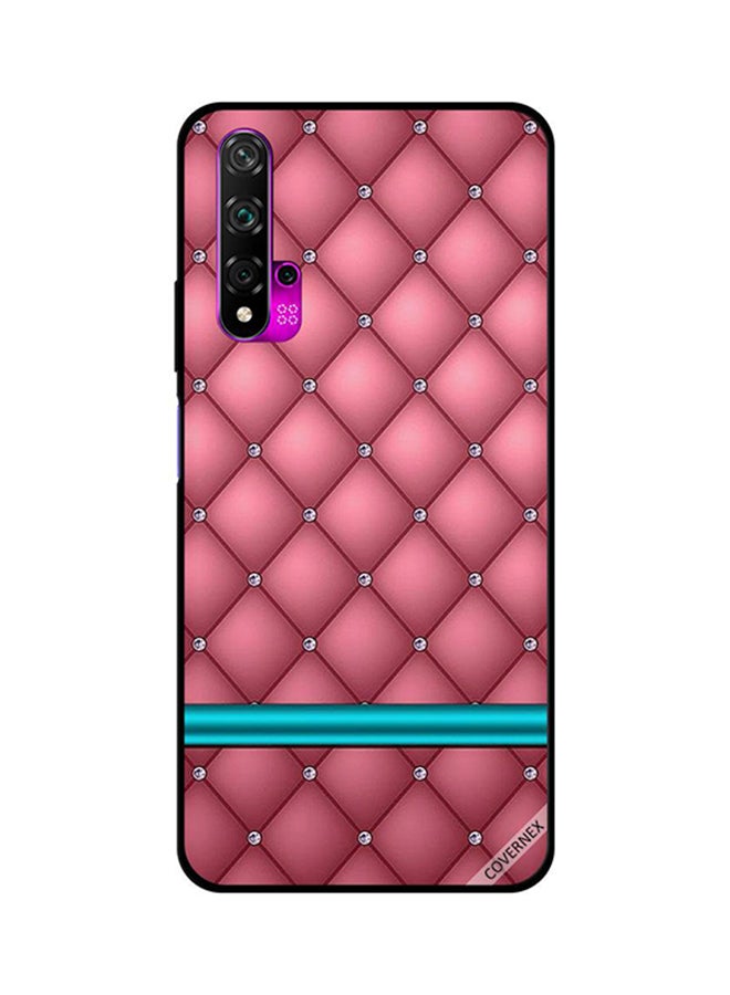 كوفرنيكس غطاء حماية واقٍ لهاتف هواوي نوفا 5T جرين لاين أون بينك كلاسيك ديزاين