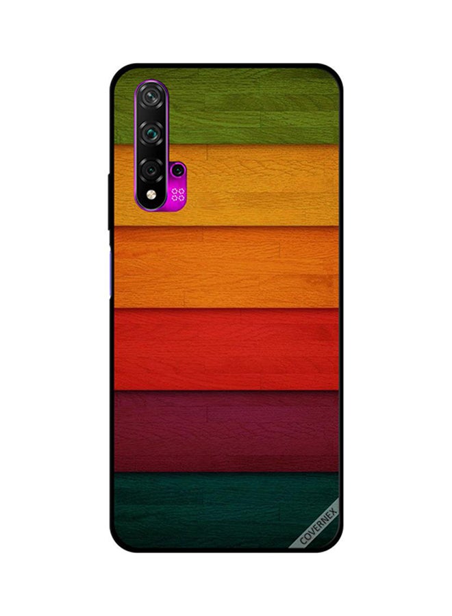 غطاء حماية واقٍ لهاتف هواوي نوفا 5T نمط خشبي بألوان متعددة