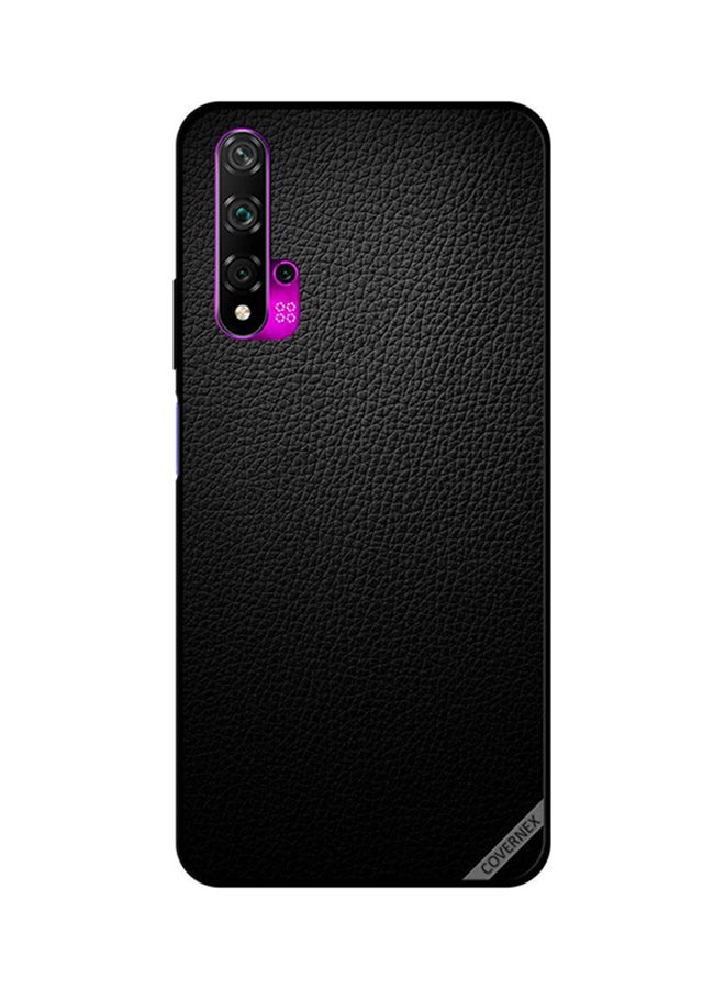 Covernex Protective Case Cover For Huawei Nova 5T Dark Black Leather Pattern