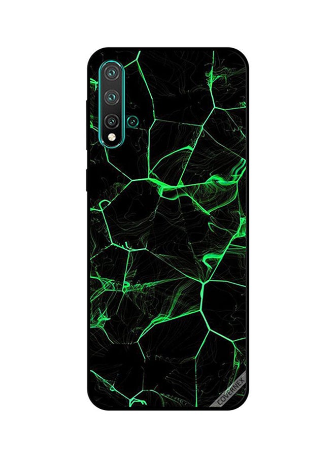 Covernex Protective Case Cover For Huawei Nova 5 Pro Green Waves Pattern 
