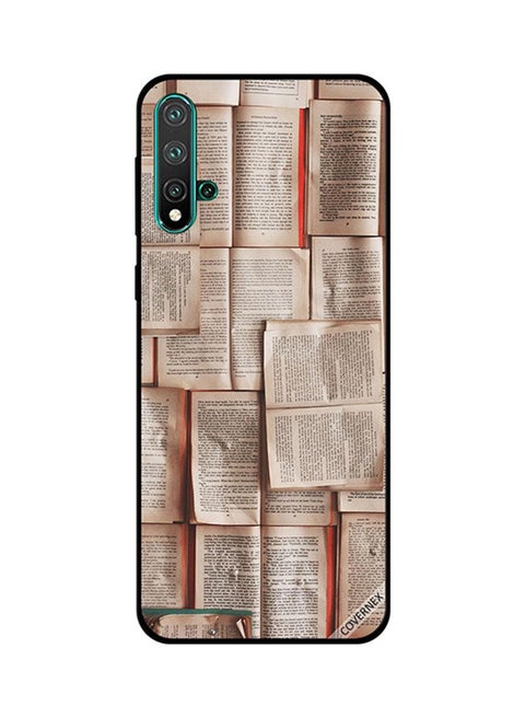 Protective Case Cover For Huawei Nova 5 Pro Book Pages Pattern