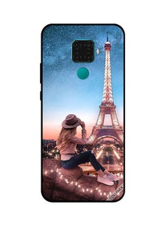 Protective Case Cover For Huawei Nova 5i Pro Brown Hat Girl/Effiel Tower