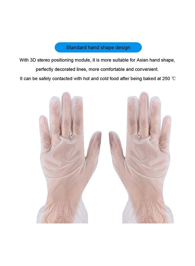 Disposable Plastic Gloves White 22 x 7 x 9cm - Image 2