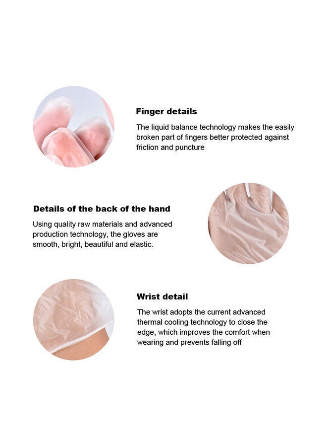 Disposable Plastic Gloves White 22 x 7 x 9cm - Image 3