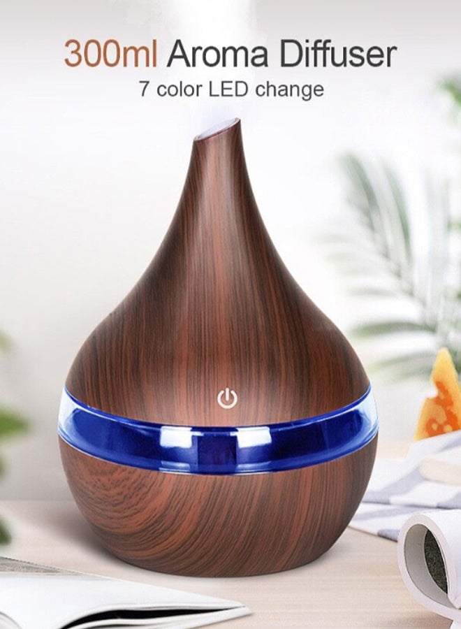 East Lady LED Light Ultrasonic Air Humidifier 3W Dark Brown/Clear  - Image 2