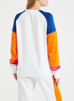 Ellesse Maura Sweatshirt White/Blue/Orange  - Image 3