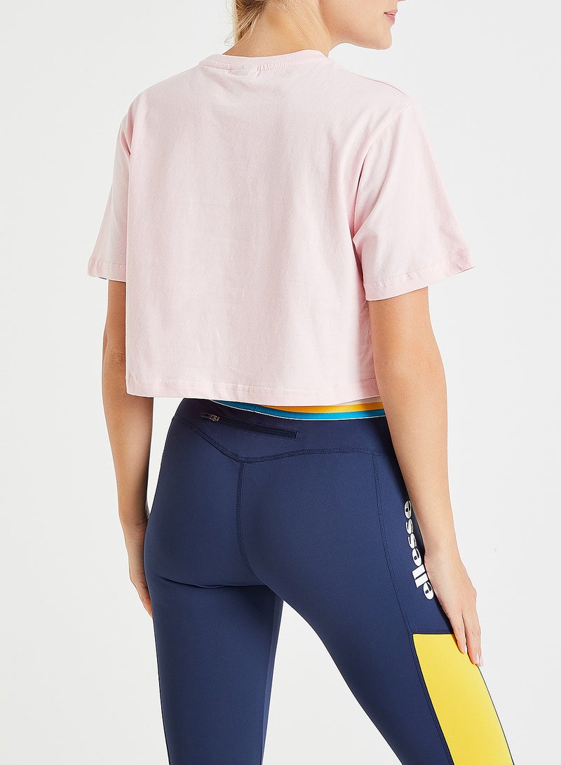 Ellesse Fireball Cropped T-Shirt Pink  - Image 3
