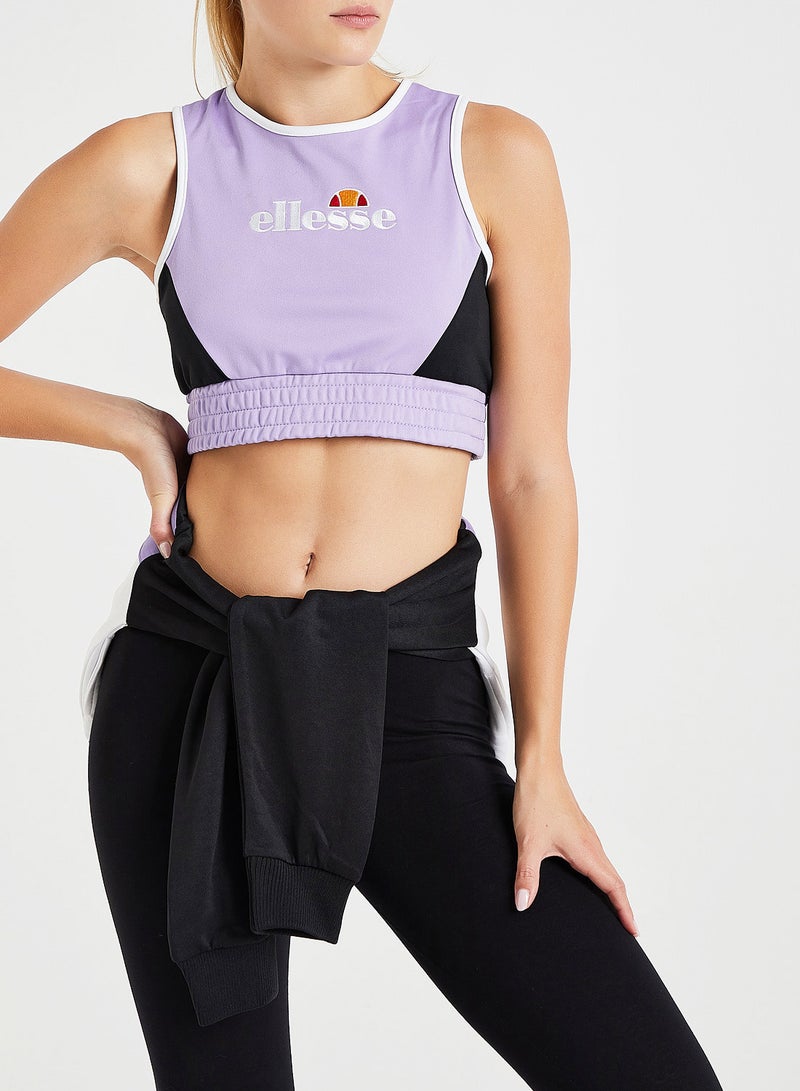 Ellesse - Ruth Cropped Vest Purple - Image 1
