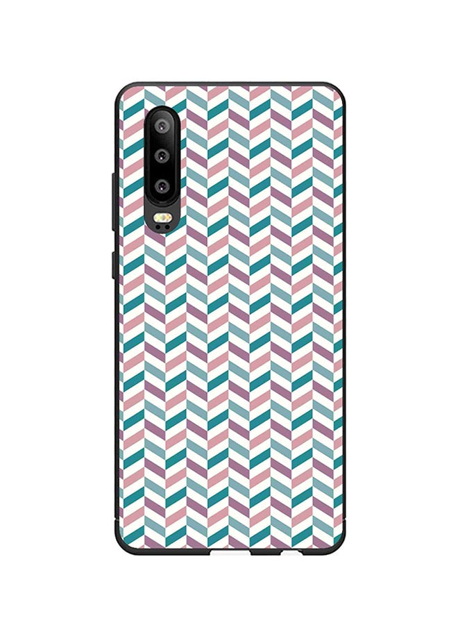 Okteq Case Cover For Huawei P30 Blue Pink Pattern 