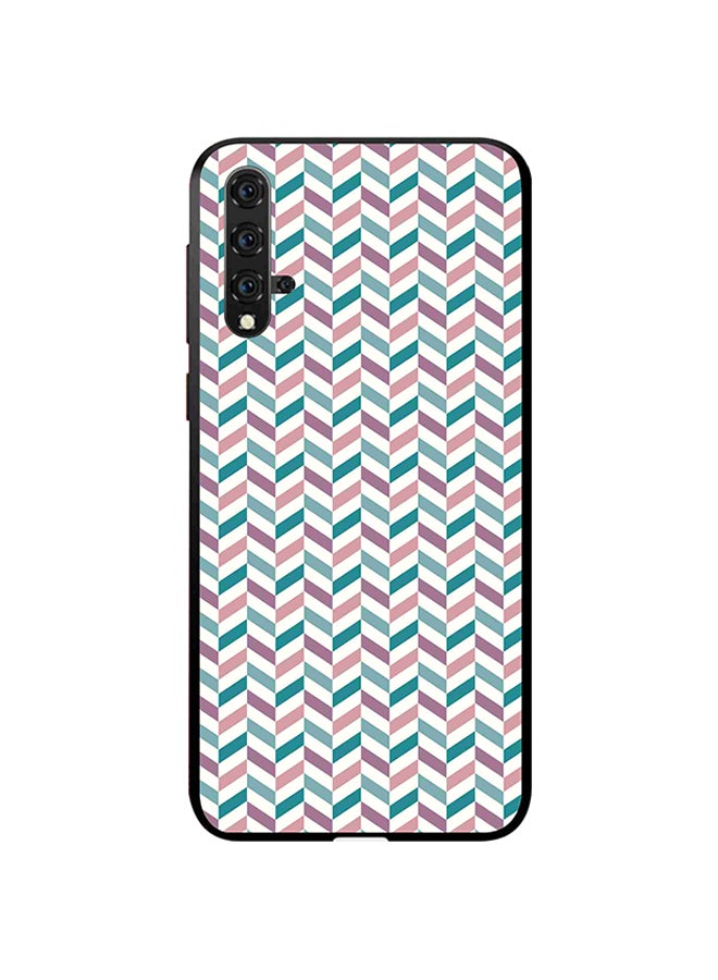 Okteq Protective Case Cover For Huawei Nova 5T Blue Pink Pattern 
