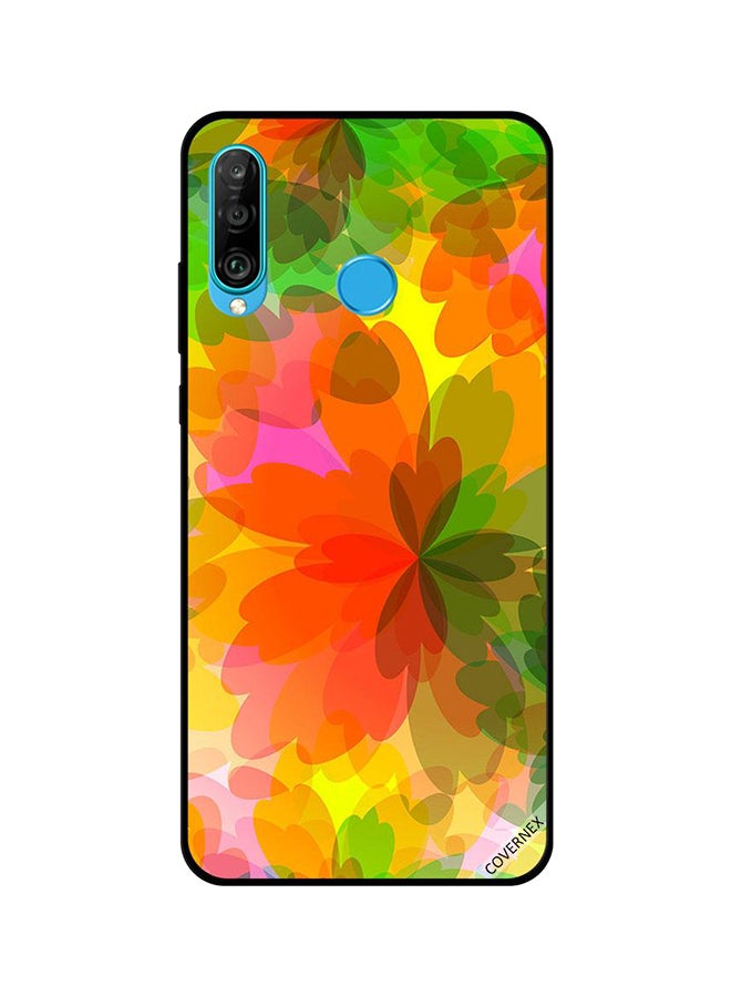 Protective Case Cover For Huawei P30 Lite Floral Watermark Pattern