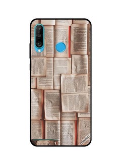 Protective Case Cover For Huawei Nova 4e Book Pages Pattern