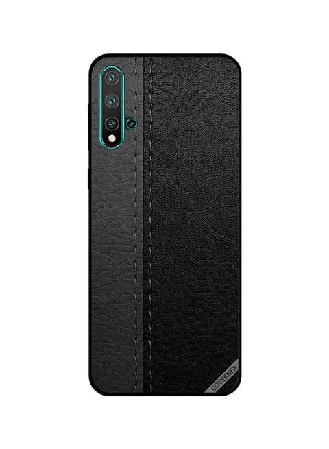 Protective Case Cover For Huawei Nova 5 Dcp000014 Black Leather Pattern Copy