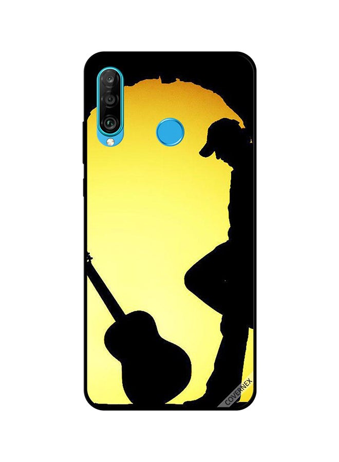 غطاء حماية واقي لهاتف هواوي P30 لايت بطبعة صبي وجيتار