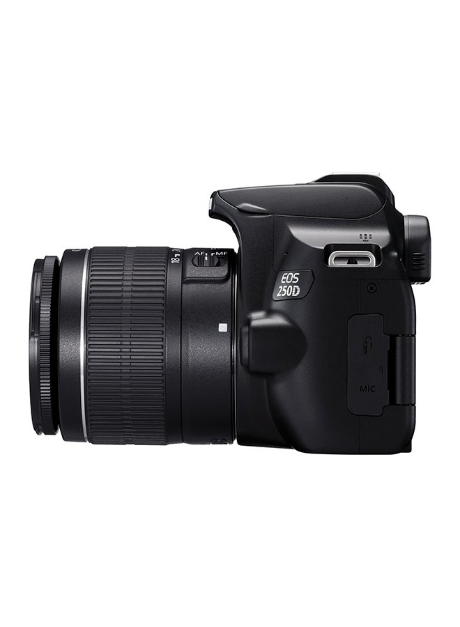 كاميرا DSLR طراز EOS 250D بعدسات EFS 18-55 DC III بتركيز 24.1 ميجابكسل ومستشعر APS-C بمعدل 5 إطارات في الثانية مع شاشة لمس متغيرة الزاوية لأفلام بجودة 4K تدعم الواي فاي والبلوتوث - v1584953273/N33956023A_8