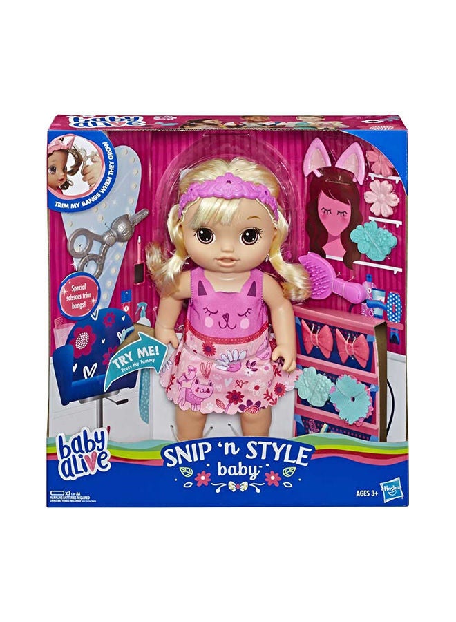 Baby Alive Snip N Style Baby Blonde Hair Playset - Image 1
