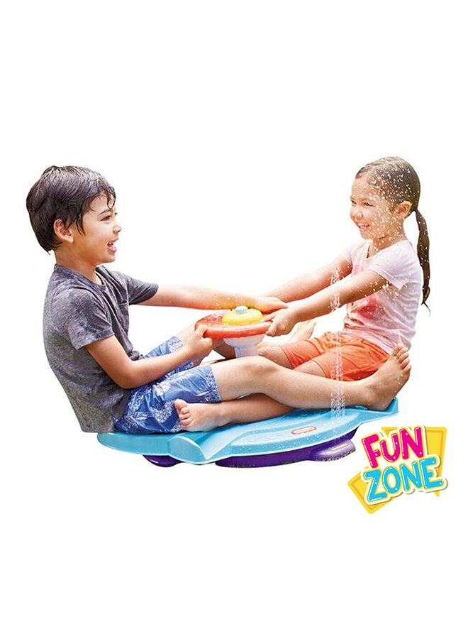 little tikes - Twist And Splash Fun Zone Entertainer Dual Twister Seated Spinner For Kids 36x18x24inch - Image 1