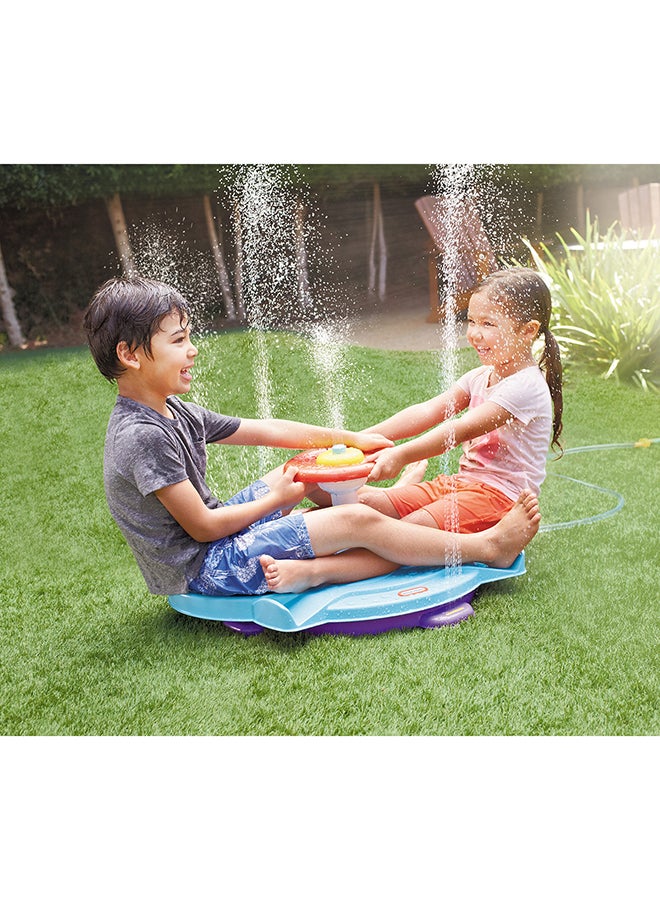 little tikes - Twist And Splash Fun Zone Entertainer Dual Twister Seated Spinner For Kids 36x18x24inch - Image 1