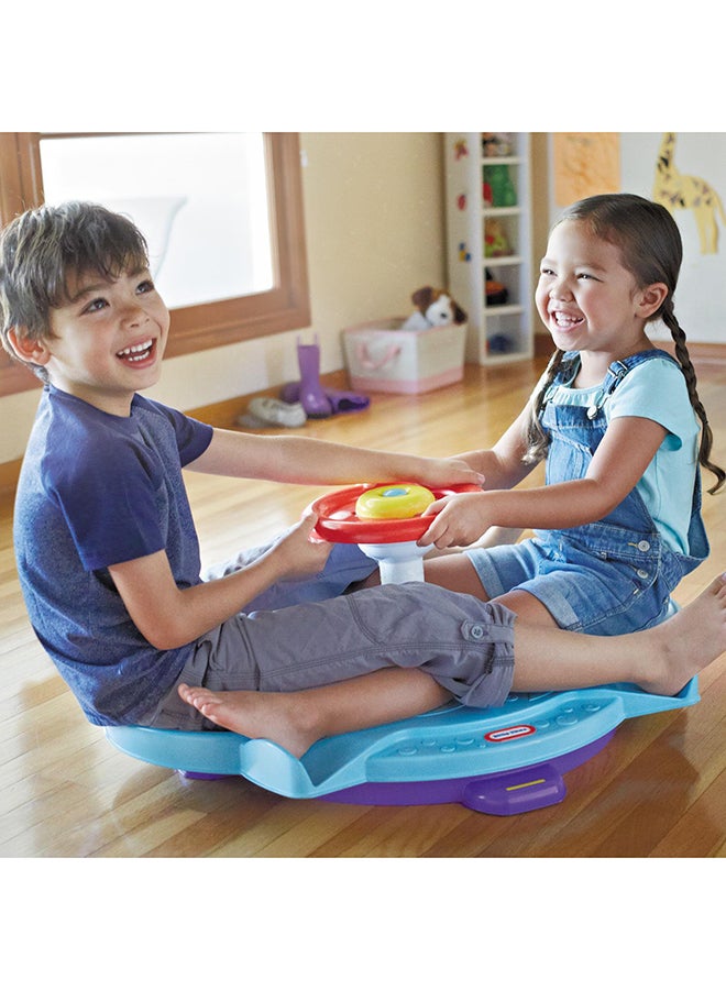 little tikes - Twist And Splash Fun Zone Entertainer Dual Twister Seated Spinner For Kids 36x18x24inch - Image 1