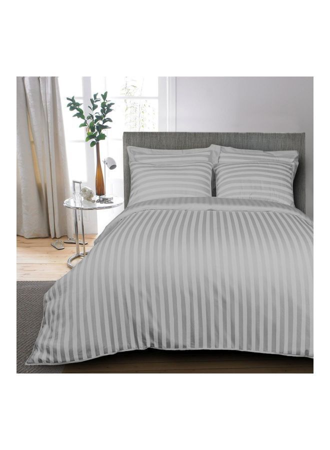 غطاء لحاف بنقشة مخططة رمادي 245x265Ø³Ù†ØªÙŠÙ…ØªØ±