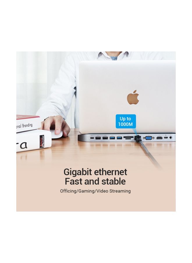 فينشن محطة الإرساء 2 في 1 بمنافذ Type-C أسود - Image 3