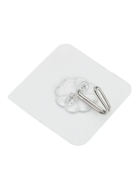 Pack Of 20 Suction Cup Sucker Wall Hook Silver/Clear 3x3x3centimeter