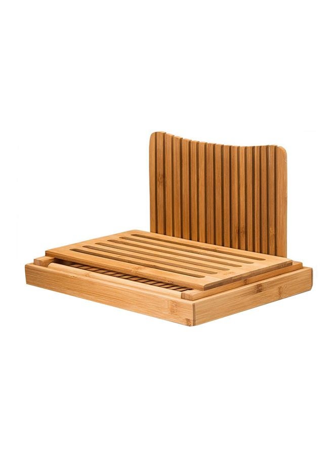 Bamboo Bread Slicer With Cutting Board Brown 33x7x24centimeter - Image 1