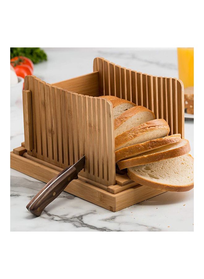 Bamboo Bread Slicer With Cutting Board Brown 33x7x24centimeter - Image 3