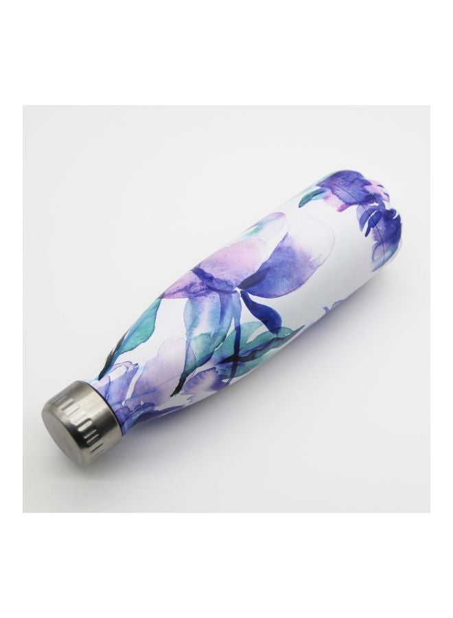 Vacuum Insulated Thermal Water Bottle White/Purple 28x7.50x7.50cm