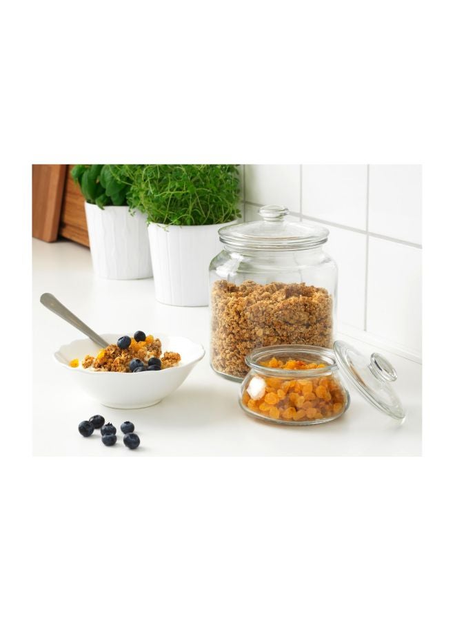 Glass Jar With Lid Clear 1.9Liters - Image 2