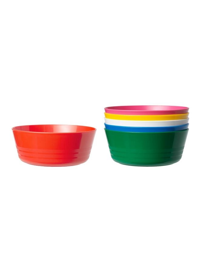 Kalas Pack Of 6 Plastic Bowl Multicolour 20cm  - Image 1