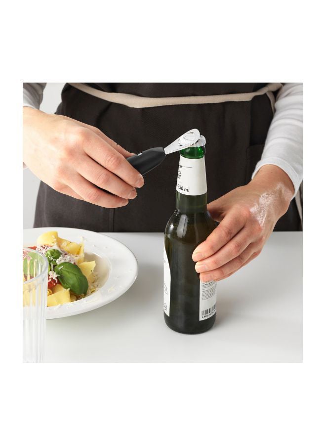 VARDAGEN - Stainless Steel Bottle And Can Opener Black/Silver 10centimeter - Image 1