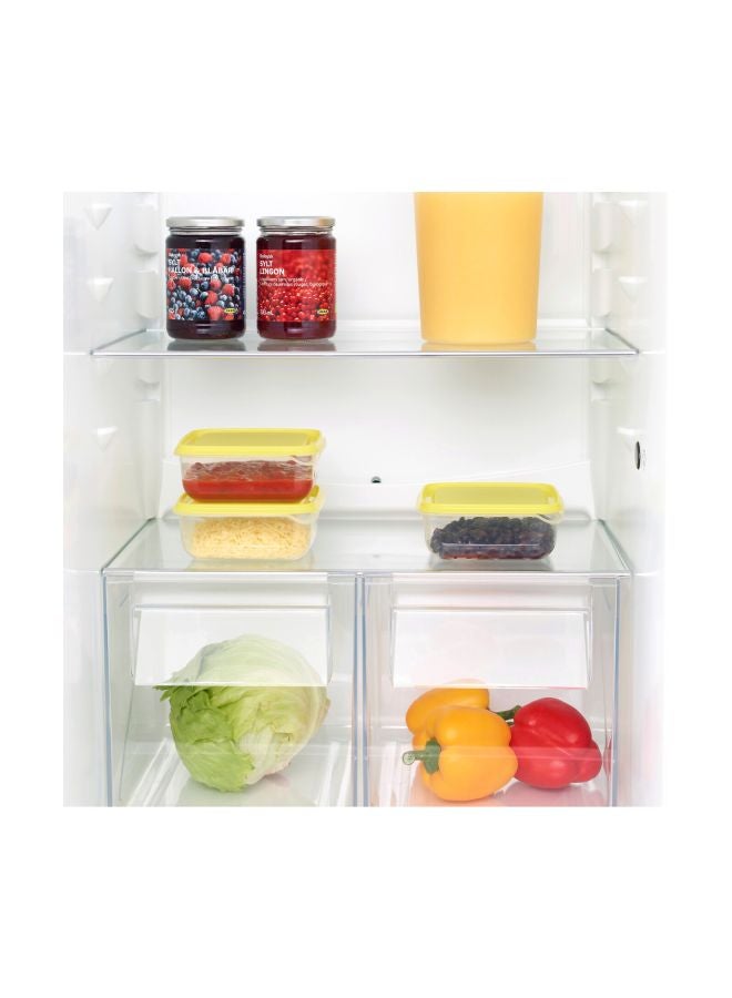 Pruta 3-Piece Plastic Food Container Yellow/Clear 0.6Liters - Image 2