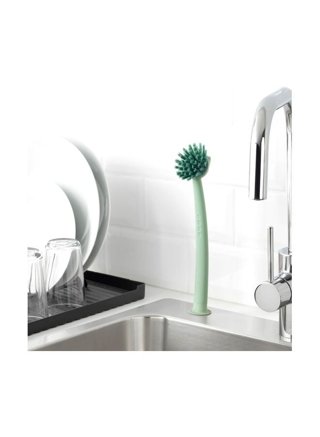 RINNIG - Plastic Dish Washing Brush Green 12cm - Image 1