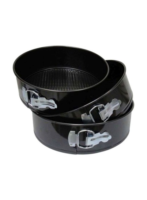 3-Piece Round Cake Pan Set Black