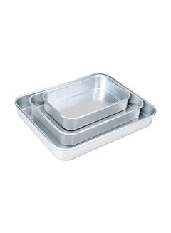 3-Piece Rectangular Baking Pan Set Silver - v1584971426/N36136737A_1