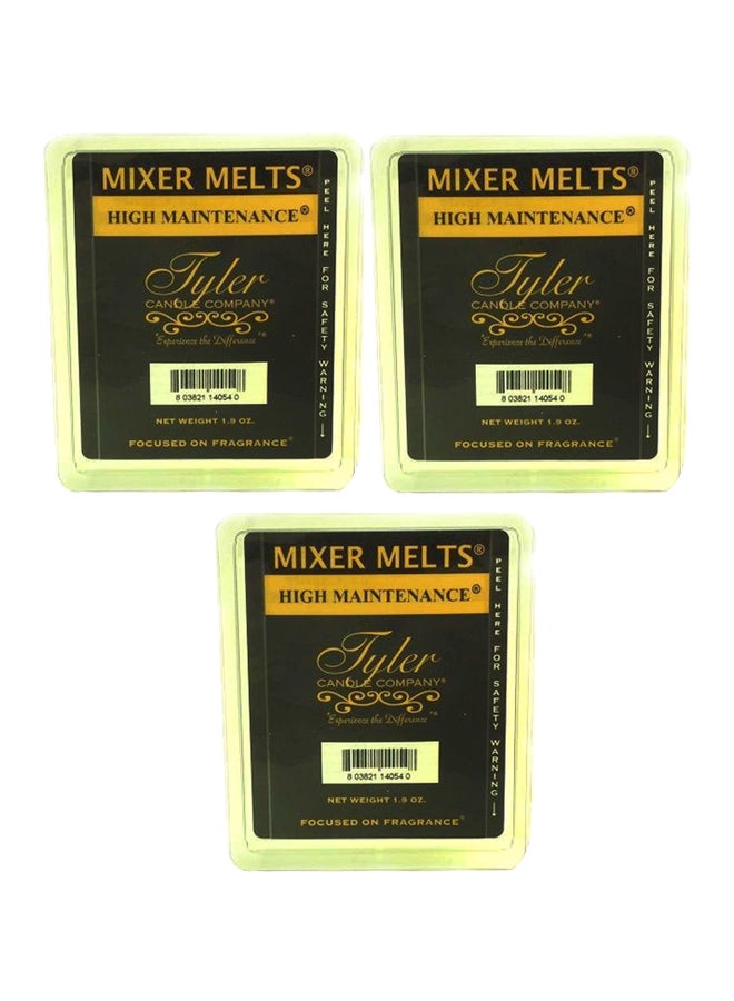 Tyler Candle 3-Piece Mixer Melts Candle Yellow 1.6x5.3x4.6inch  - Image 1