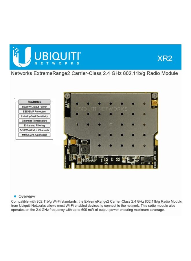 UBIQUITI Xr2 Wireless Card Silver/Black/Yellow  - Image 2