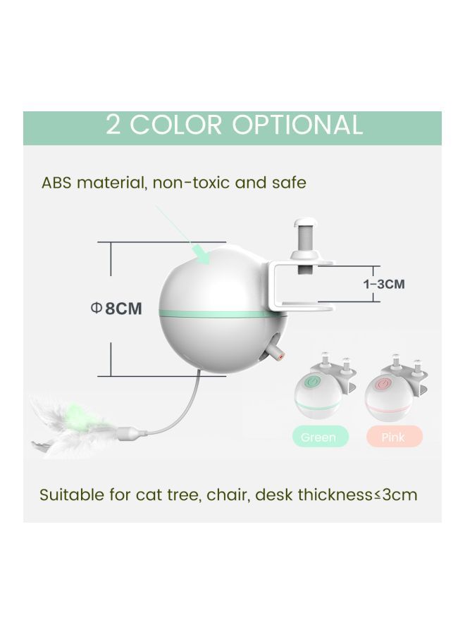 Generic Rotable Interactive Toy With LED Light White/Green - Image 3