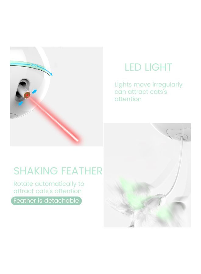Generic Rotable Interactive Toy With LED Light White/Green - Image 2