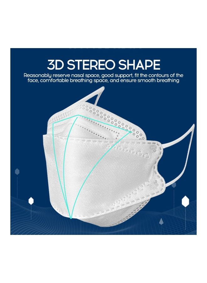 50-Piece Disposable Filtration Mask Set White - Image 3