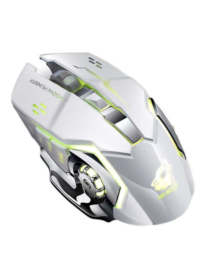 Beauenty Silent Wireless Optical Mouse White/Green/Grey - Image 1