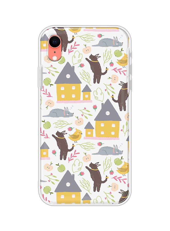 Okteq Protective Case Cover For Apple iPhone XR Birds Yellow House 