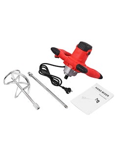 6-Speed Handheld Concrete Mixer With Accessory Red/Black/Silver