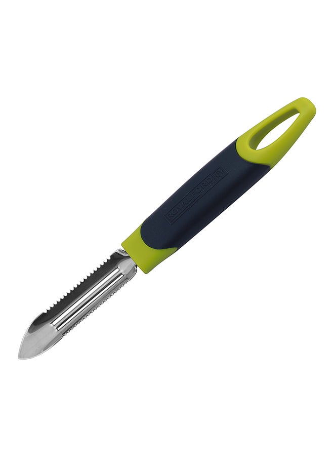 Royalford Stainless Steel Peeler With ABS Handle Grey/Green  - Image 1