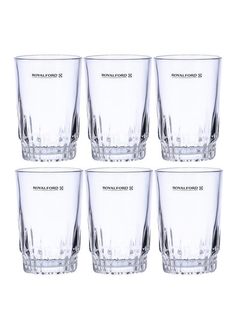 6-Piece Glass Tumbler Set Transparent 22.8x12x9cm
