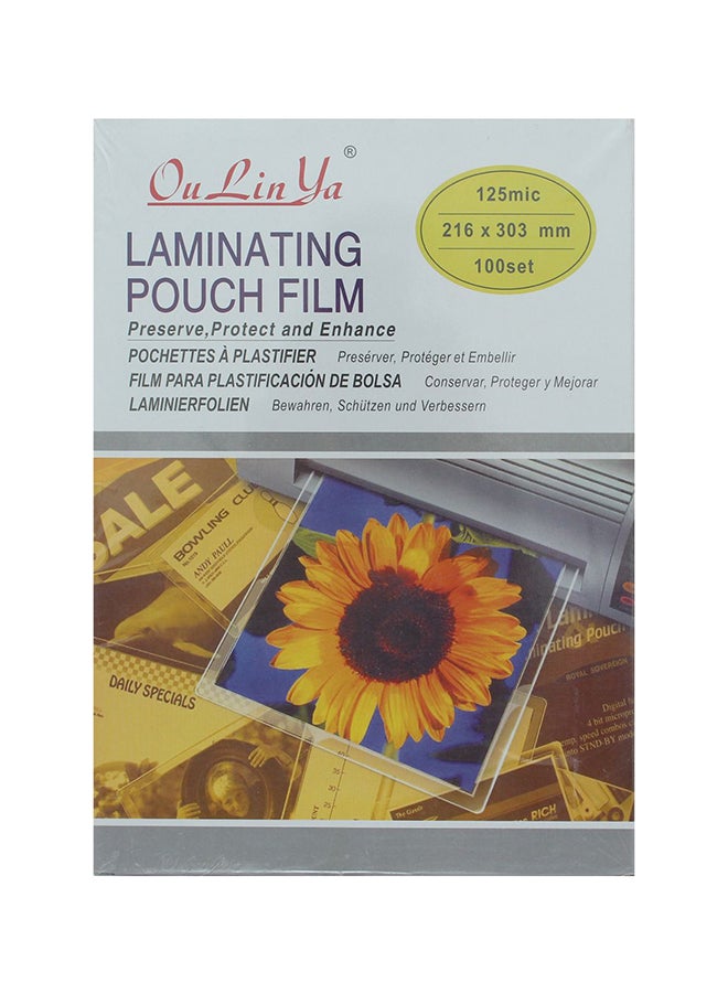 Generic 100-Piece A4 Lamination Pouch Multicolour  - Image 1
